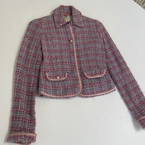 Vintage Abercrombie & Fitch Pink Tweed Blazer (Size XS)